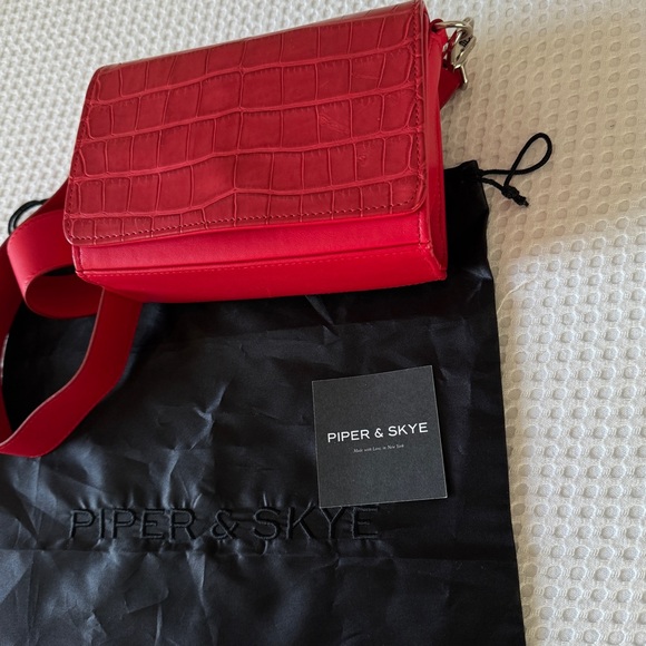Piper and Skye red leather crossbody bag - Picture 1 of 11